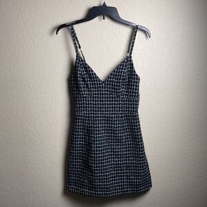 Abercrombie & Fitch Womens‎ XS Black Tweed Mini Dress Sleeveless Lined Short